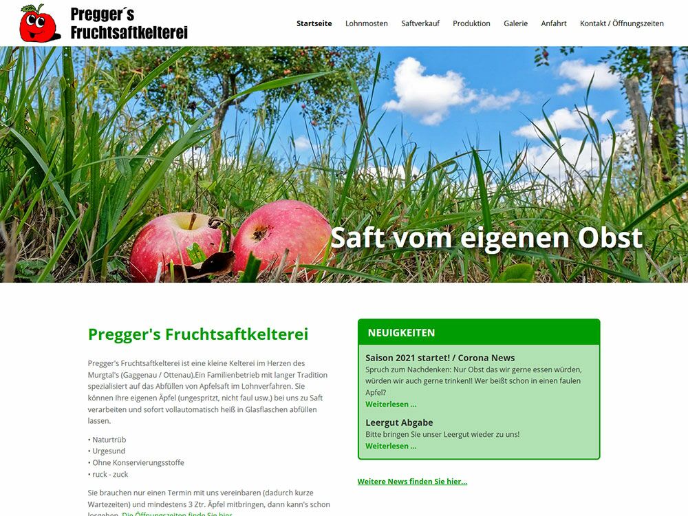 Pregger's Fruchtsaftkelterei im Murgtal Gaggenau / Ottenau